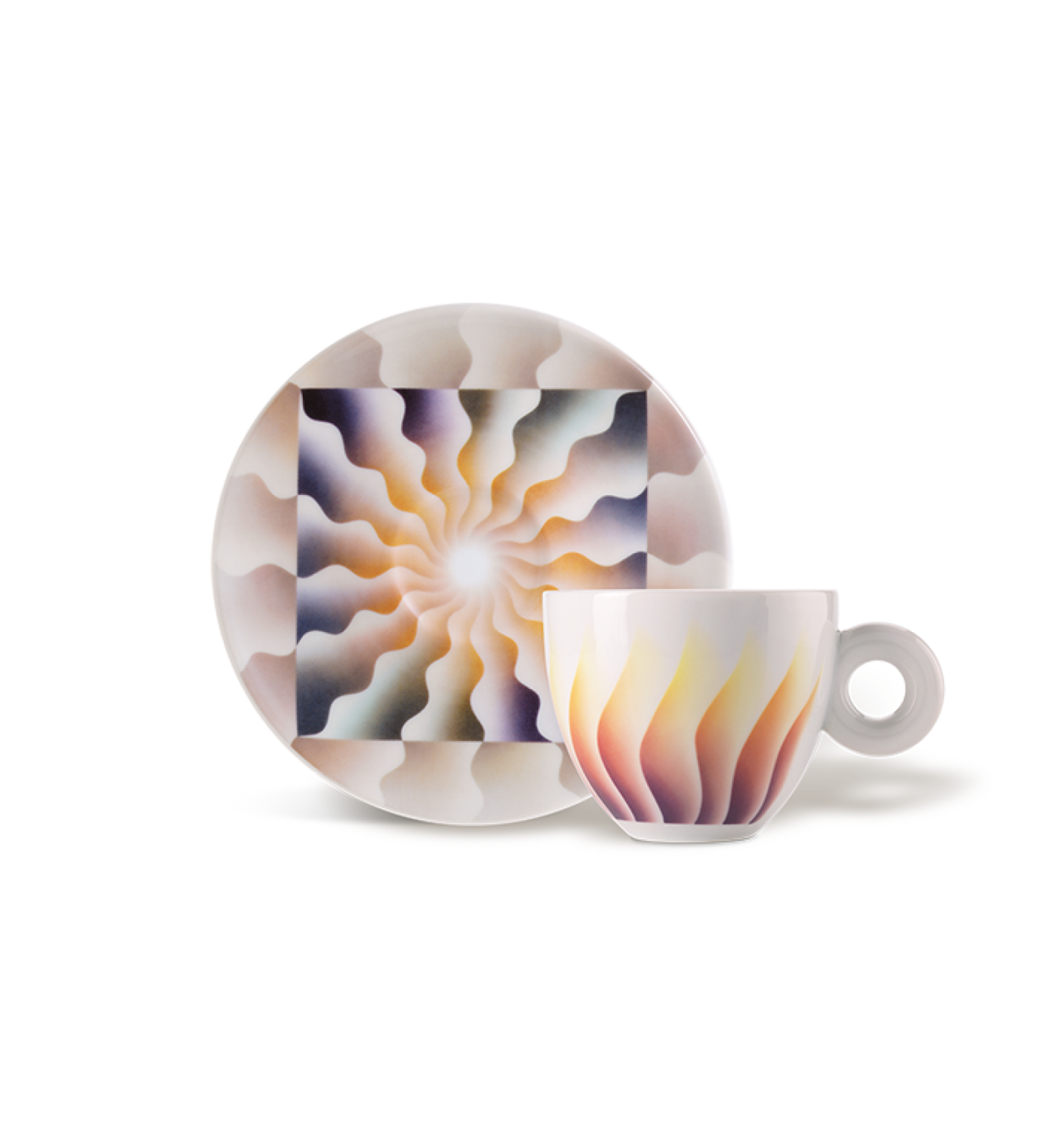 Art Collection Judy Chicago 4 Cappuccino Cups & Saucers