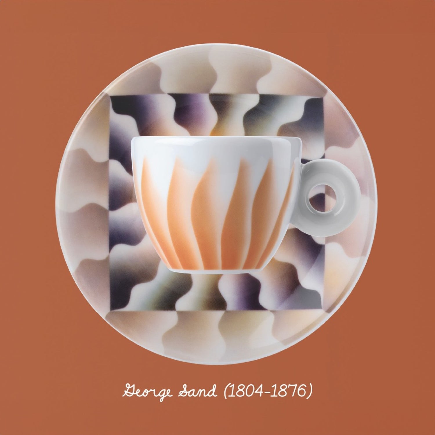 Art Collection Judy Chicago 4 Espresso Cups & Saucers