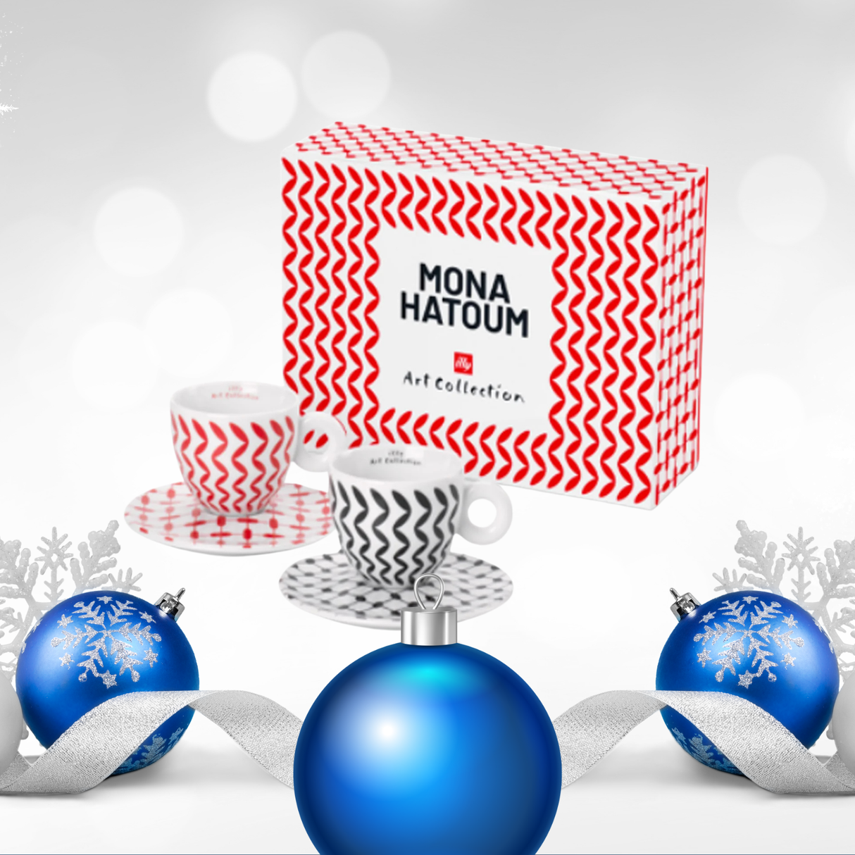 illy Art Collection Kit Mona Hatoum 2 Cappuccino Cups