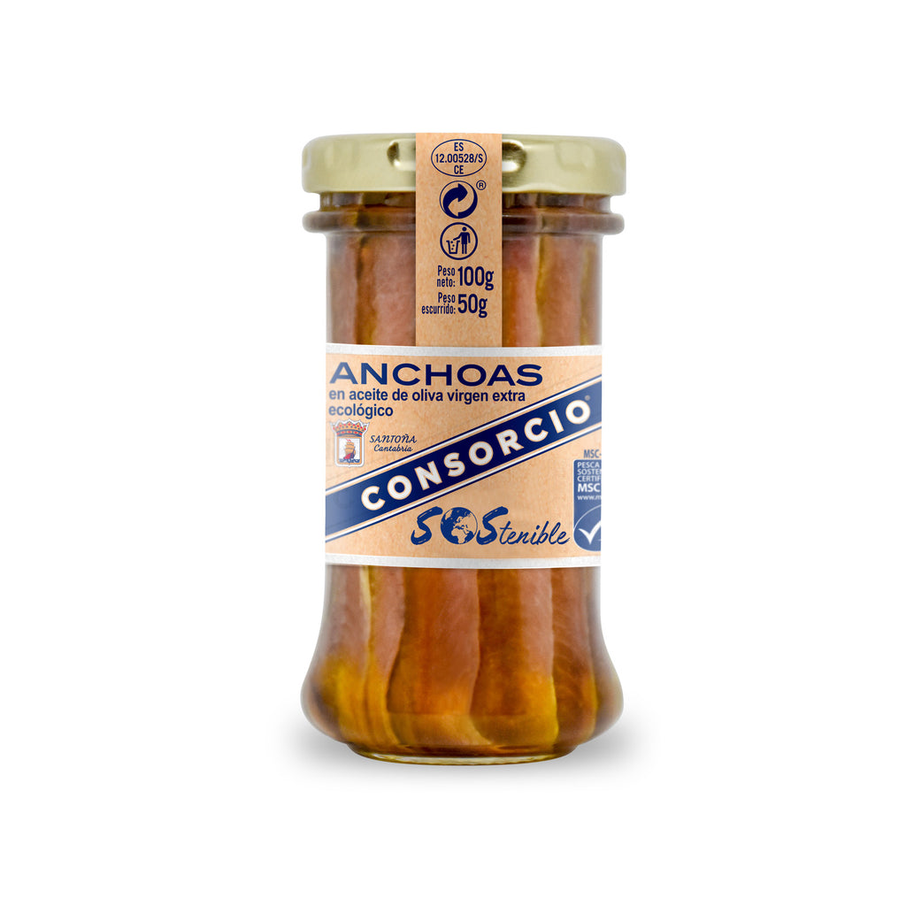 Consorcio Anchovies in Organic Extra Virgin Olive Oil