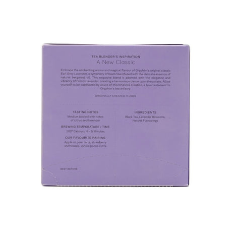 Gryphon Tea Sachet Earl Grey Lavender 10's
