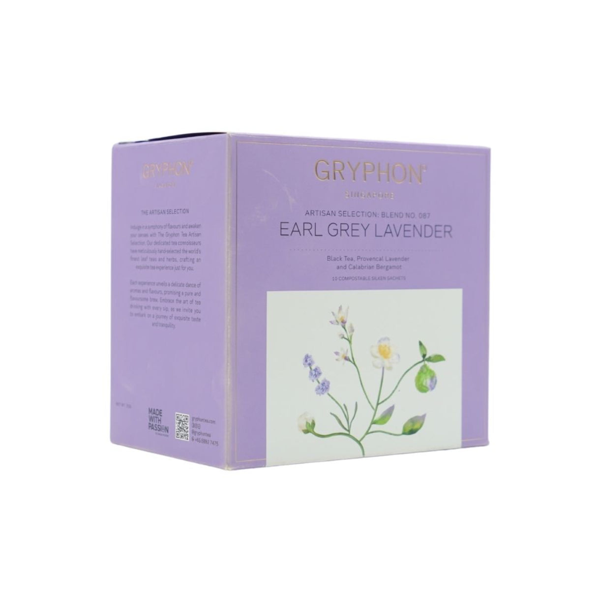 Gryphon Tea Sachet Earl Grey Lavender 10's