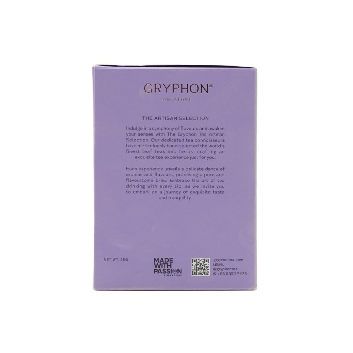 Gryphon Tea Sachet Earl Grey Lavender 10's