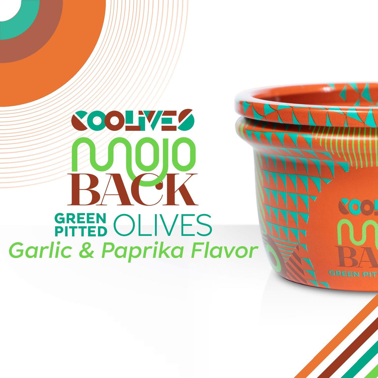 Pitted Green Olive Garlic & Paprika Flavoured 56gm