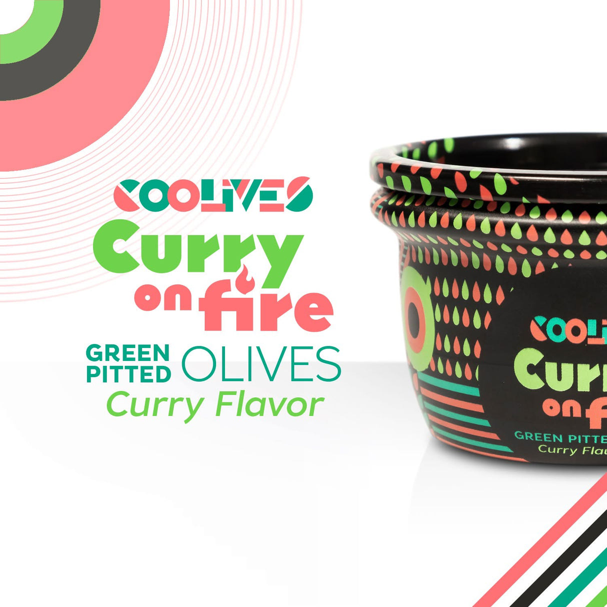 Pitted Green Olive Curry Flavoured 56gm