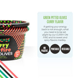 Pitted Green Olive Curry Flavoured 56gm