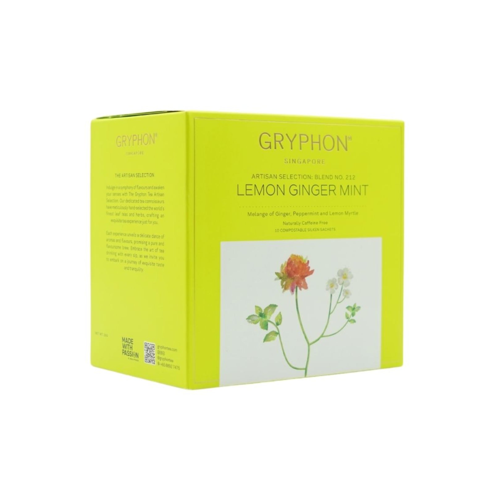 Gryphon Tea Sachet Lemon Ginger Mint 10's – ShopEuraco