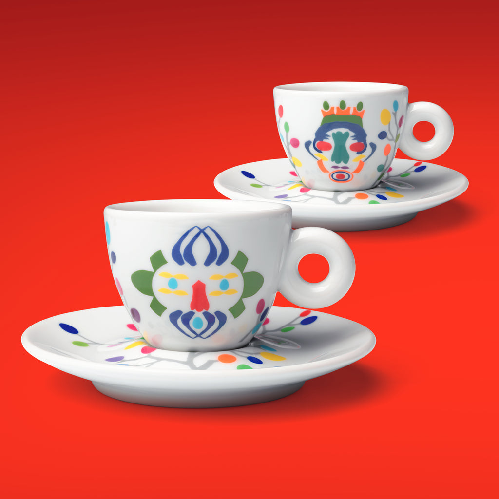 illy Art Collection Kit Pascale Marthine Tayou 2 Cappuccino Cups