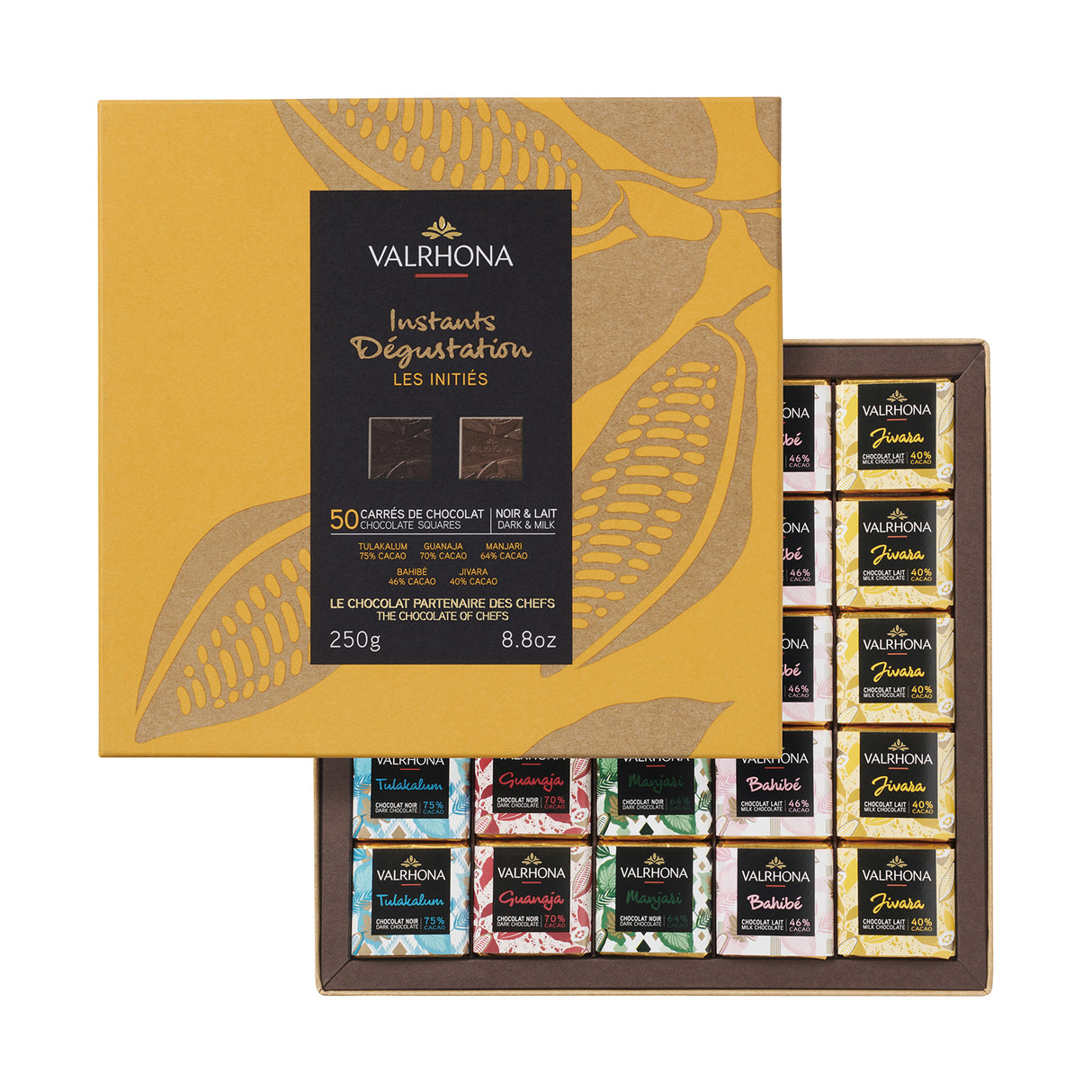 Gift Box 50 Squares Dark & Milk Choc 