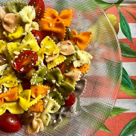 Pasta Farfalle 5 Flavours (Wheat Germ, Spinach, Turmeric, Beetroot & Squid Ink)